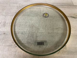 Annieglass Mod Large Round Gold Plate 12.  5” With Defects