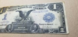 $1 1899 Black Eagle Silver Certificate / Missing Corner 3