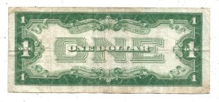1934 $1 BLUE Seal Silver Certificate FUNNY BACK Old US Paper Money VF 3