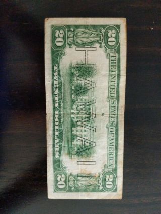 1934 - A Series US $20 Twenty Dollar Bill Green Seal Federal Reserve Note Good Con 2