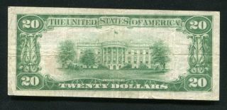 1929 $20 THE OHIO NATIONAL BANK OF COLUMBUS,  OH NATIONAL CURRENCY CH.  5065 2