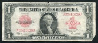 Fr.  40 1923 $1 One Dollar Red Seal Legal Tender United States Note Very Fine (b)