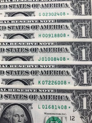 Wow Star note 2017 $1 DOLLAR BILL (A,  B,  E,  F,  G,  H,  J,  K,  L) 9 DISTRICT,  Uncirculated 3