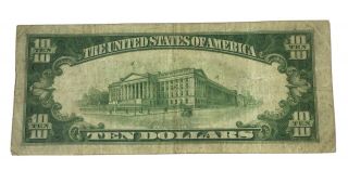 1934 - A $10 WW2 North Africa Yellow Seal Silver Certificate VF 2
