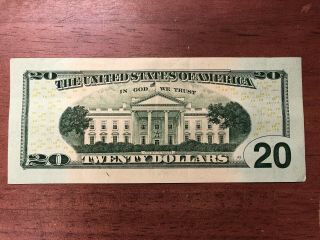 2013 Twenty Dollar Banknote $20 Ultra Low Fancy Serial Number 00000254 2