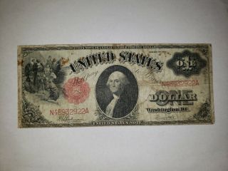 (1) 1917 $1 One Dollar United States Legal Tender Large Note Speelman/white