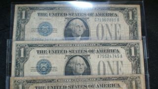 FOUR 1928 B ONE DOLLAR FUNNY BACK VF,  SILVER CERTIFICATES 4 Notes $1 Bills 2