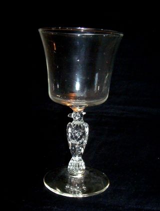 6 Vintage Liberty Bell Eagle Stem Wine By Libbey Glass Goblets