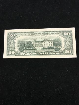 $20 Bill Currency US 1990 Crisp Uncirculated Chicago 2