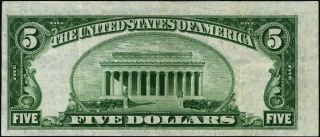 FR.  1956 E $5 1934 Federal Reserve Note Mule Richmond E - A Block XF 3