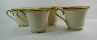 Set Of 4 Lenox China Eclipse Footed Tea Cup Teacup