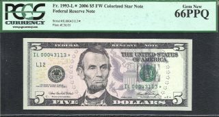 2006 $5 STAR (SAN FRANCISCO) PCGS GEM 66PPQ Old US Paper Money 2