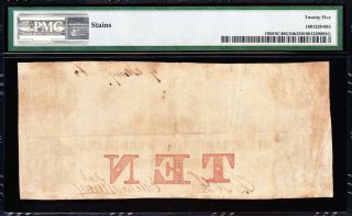 Bold VF,  1850s - 60s $10 CHARLESTON,  SC State Bank Obsolete Note PMG 25 523 3