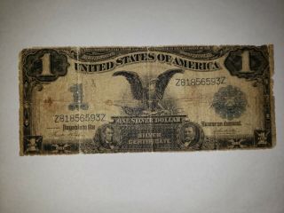1899 $1 Silver Certificate Black Eagle Teehee - Burke - Circulated 3