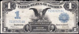 Circulated 1899 $1 BLACK EAGLE Silver Certificate T11674714A 2