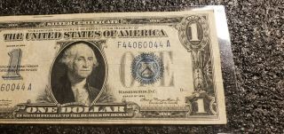 1934 $1 Silver Certificate Funny Back 3