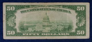 1929 $50 Federal Reserve Bank of Cleveland National Currency Banknote 2