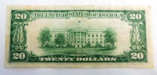 1929 $20 National City Bank York NY National Currency Paper Money Note 2