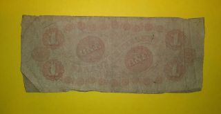 Bank Of Tennessee 1861 One Dollar Nashville Note 2
