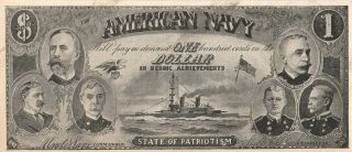 American Navy War Add Note Tailor Worcester Ma Circa 1900 Milliken Novelty