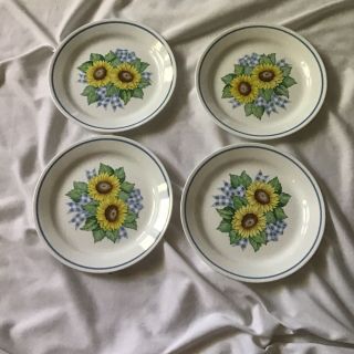 Corelle " Sunsations Sunflowers " Blue7 3/8 " Bread/dessert Plate (s) Co.