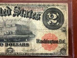 Series of 1917 Large Size Two Dollar $2 United States LEGAL TENDER Bank Note 3