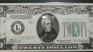 1934 A Twenty Dollar PMG GEM 65 EPQ Federal Reserve Note SAN FRANCISCO $20 Bill 2
