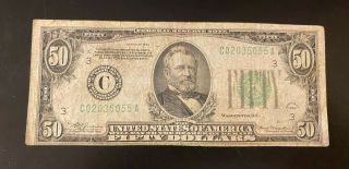 1934 $50 Fifty Dollars Federal Reserve Note (c)