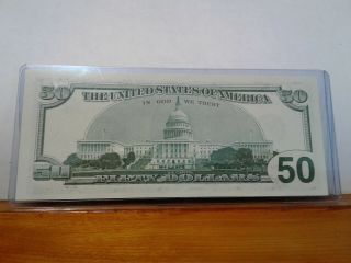 1996 $50 FRN FEDERAL RESERVE NOTE UNCIRCULATED 2