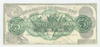 1863 Cr.  14 $5 State of LOUISIANA 