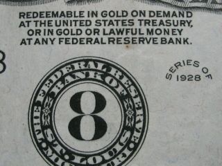 1928 Twenty Dollar GOLD ON DEMAND NUMERICAL GREEN SEAL Federal Reserve 3