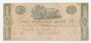 1810 ' s $50 The Farmers Bank of Bucks County - Hulme Ville,  PENNSYLVANIA Note AU 2
