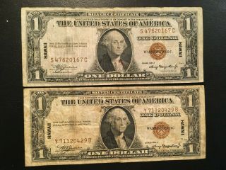 Usa (2 Notes) 1 Dollar 1935 - - Hawaii