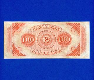 1800 ' s $100 Canal Bank Orleans GEORGE WASHINGTON CRISP NOTE 2
