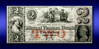 Rhode Island Providence Mount Vernon Bank $2 Grade With Full Border 2