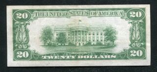 1929 $20 BANK OF AMERICA SAN FRANCISCO,  CA NATIONAL CURRENCY CH.  13044 VF/XF 2