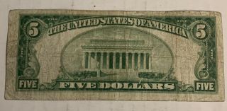 1929 $5 Republic National Bank & Trust of Dallas,  TX Ch.  12186 2