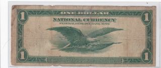 1914 $1 National Currency Chicago old U.  S.  Large note low serial number 2