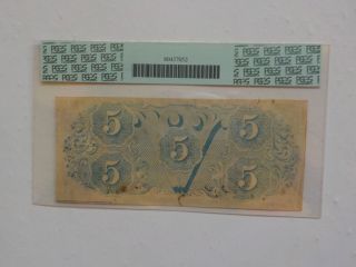 Civil War Confederate 1863 5 Dollar Bill PCGS Richmond Virginia Paper Money CSA 2