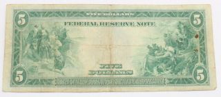 1914 UNITED STATES $5 - FIVE DOLLAR ATLANTA LARGE FEDERAL RESERVE NOTE 8445 - 5 2