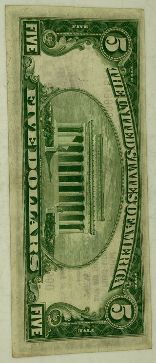 1929 Chatham Phenix National Bank & Trust York $5 Note 10778 2