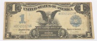 1899 United States $1 Black Eagle Large Silver Certificate 8445 - 4