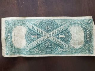 Series 1917 Red Seal United States 1 One Dollar Large Bill Note 2
