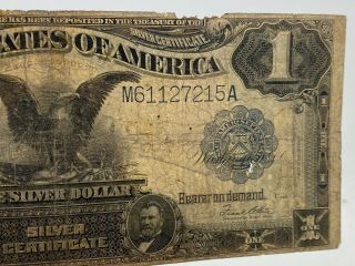 $1 1899 Black Eagle Silver Certificate 1 Dollar M611 3