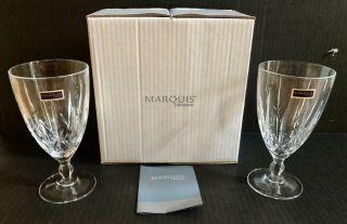 Marquis By Waterford Set Of 2 " Sparkle Ice Beverage " Glasses,  Box