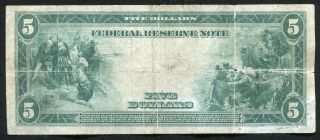 FR.  862 1914 $5 FIVE DOLLARS FRN FEDERAL RESERVE NOTE RICHMOND,  VA VERY FINE (B) 2