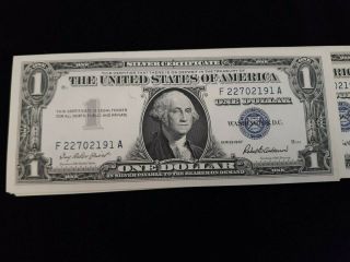 SET OF 10 1957 CONSECUTIVE $1 Silver Certificates Gems 8 2