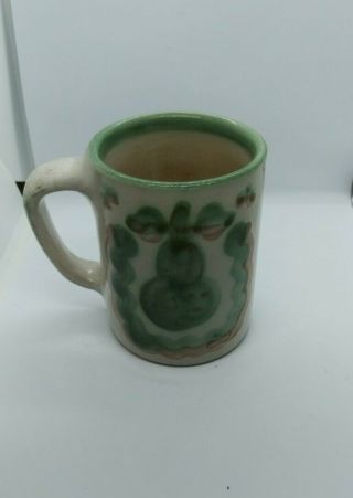 Vintage M.  A.  Hadley Pear And Grape Coffee Mug 3 " Diam X 4 " Tall