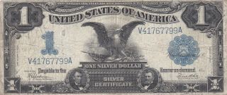1 Silver Dollar Fine Banknote From Usa 1899 Pick - 338