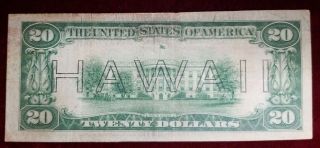1934 - A $20 Hawaii Brown Seal Silver Certificate 2